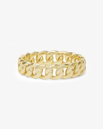 Melinda Maria Womens Julian Cuban Chain Ring In Gold