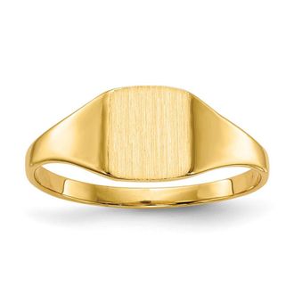 Diamond2Deal 14k Yellow Gold Closed Back Signet Ring