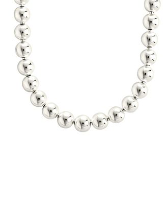 Sterling Forever Silver Basia Dainty Beaded Chain Necklace