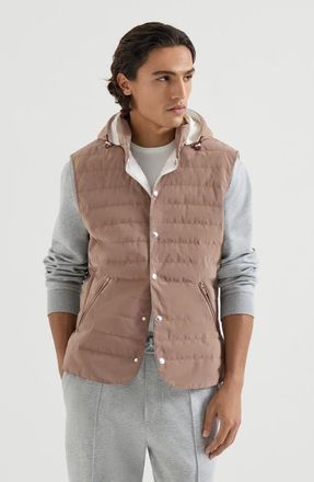 Brunello Cucinelli Down vest in Hazelnut at Nordstrom, Size Xxx-Large Eu