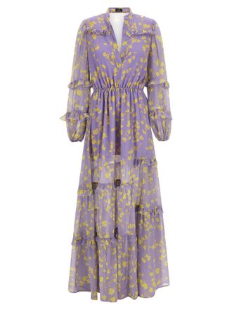 Catalina Furniture Purple Recycled Polyester Long Womens Dress