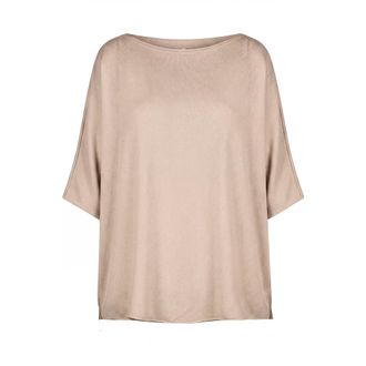 Liviana Conti Round-neck Knitwear, female, Beige, Size: M Maglia Wilma