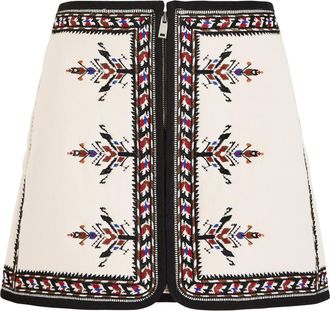Isabel Marant Isabel Marant &eacute;toile Zeria Padded Woven Mini Skirt - Ecru - 34 (UK4 / Xxs)