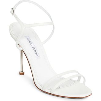 Manolo Blahnik Ciagapla Sandal in Whit1012 at Nordstrom, Size 10.5Us