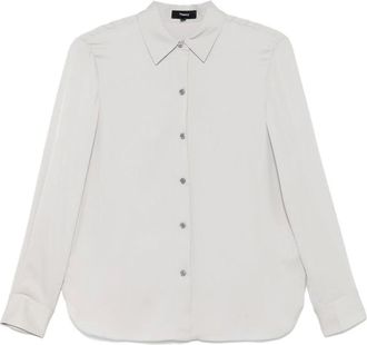 Theory Mujer, Blusas y Camisas, Gris, Talla: L