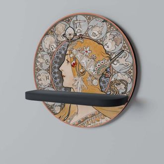 OEM Zodiaque Or La Plume Estante Redondo Negro