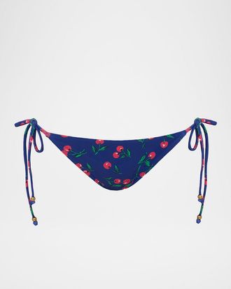 Shoshanna Cherry String Bikini Bottoms