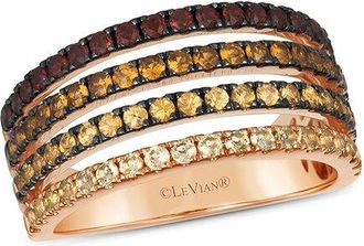 Le Vian 14K Rose Gold 1.18 Ct. Tw. Diamond & Garnet Band Ring