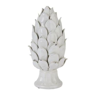 Hill Interiors Hill Interiors - Large Ivory Chianti Artichoke - Ceramic - L19 x W19 x H36 cm - White