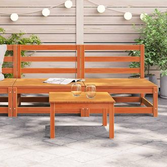 Berkfield Home Garden Sofas Armless 2 pcs Wax Brown 70x70x67 cm Solid Wood Pine | Size: 70 x 70 x 67 cm