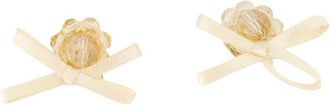 Simone Rocha Womens Petite Bow Daisy Earrings Crystal Yellow Others Jewelry-Watches