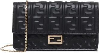 Fendi Wallet on Chain - female - Fendi - Cross Body Bags - Black - ONE SIZE - Bags