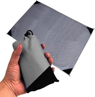 OEM Manta Grande Para Picnic, Ligera, Impermeable, Resistente Arena, Alfombra Impermeable Resistente Arena, Plegable, Lavable, Gris Negro, 1,4 X 2 M