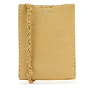 Jil Sander Beige Leather Small Tangle Shoulder Bag