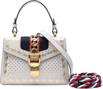 Gucci Pre-owned Gucci Mini Calfskin Web Star Print Sylvie Satchel Ladies AEUX9KTN4GD07UO5