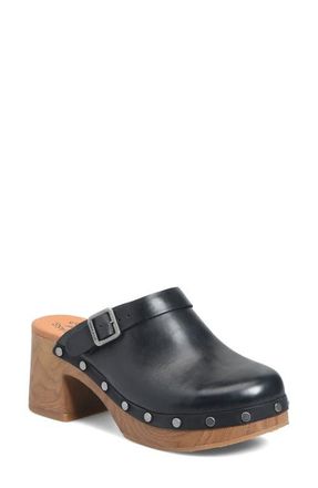 Kork-ease Tess Studded Clog in Black Leather at Nordstrom, Size 11