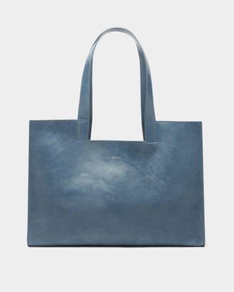 Bally Easy Bally Tote Bag in Plain Leather in Blue at Nordstrom