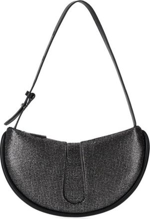 Themoir&egrave; Rhinestone Vegan Leren Schoudertas - Dames - Schoudertassen - Zwart - ONE Size - Leer - Tassen