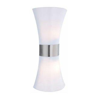 ETC Shop Lampada da parete led up & down lampada da parete illuminazione patio acciaio inox opale h 35 cm