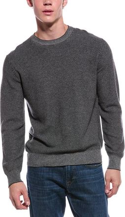 Vince Geo Jacquard Wool & Cashmere Crewneck Sweatshirt