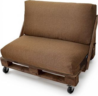 Happers Happers - Set De Cojines Para Palets Asiento 120x80x20 + Respaldo 120x45x25 Arena Naylim Mate