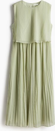 H&M MAMA Plissiertes Stillkleid - Green