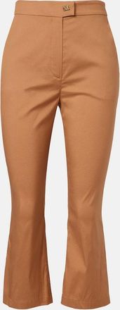 Max Mara Curve cotton-blend cropped straight pants