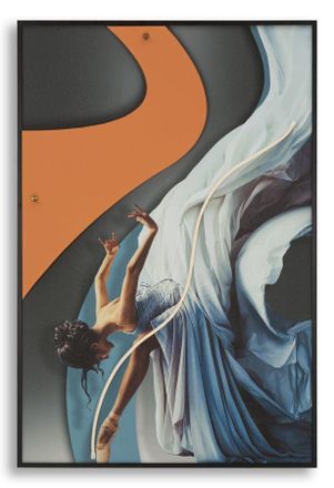 Mauro Ferretti L&aacute;mina Con Led Sobre Lienzo Dancer Cm 60x3,5x90 (aplicaci&oacute;n 3d De Acr&iacute;lico)