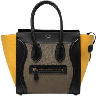 Celine Pre-owned Handbags, female, Multicolor, Size: ONE SIZE Pre-owned Micro Luggage Tote
