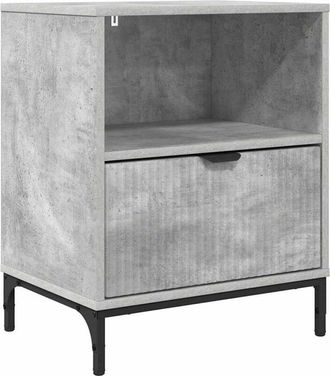 vidaXL Bedside Table Concrete grey 49 x 36 x 61 cm Engineered wood vidaXL
