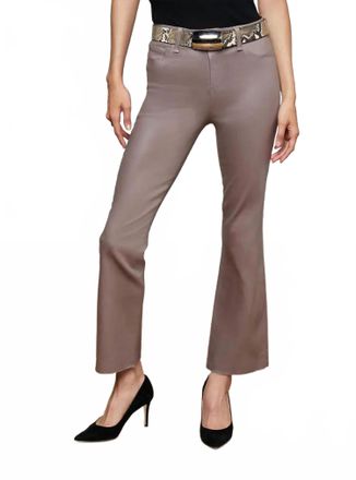 L'agence Kendra High Rise Cropped Flare Jean In Driftwood Coated