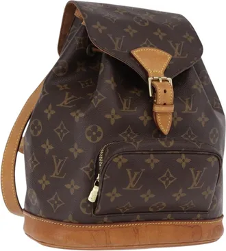 Louis Vuitton Montsouris Monogram Brown Canvas Backpack Bag (Pre-Owned)