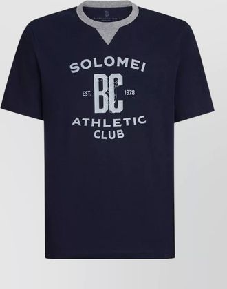 Brunello Cucinelli logo cotton t shirt graphic crew neck