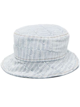 Amiri Cappello bucket Repeat denim jacquard - Blu