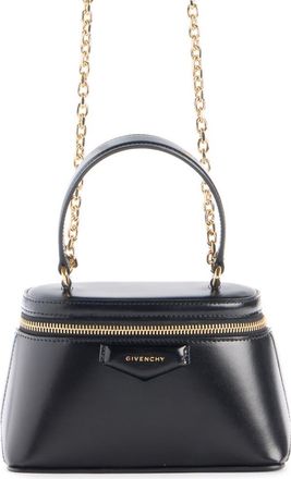 Givenchy Mini Antigona Vanity Leather Handbag in 001-Black at Nordstrom