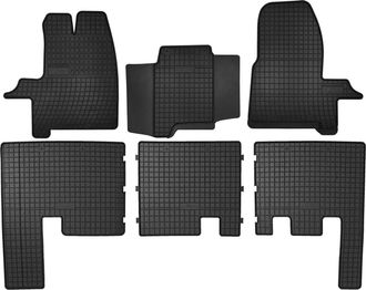 OEM Alfombrillas De Goma Para: Furgoneta Ford Transit Custom Fl, Autom&aacute;tica, 2 Filas (2017-2021) - Negras, A Medida