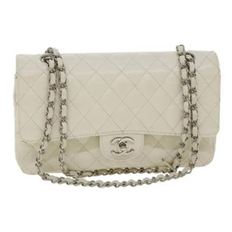 Chanel Pre-owned Vintage Schoudertas - Dames - Pre-owned - Wit - Maat: ONE Size Leer