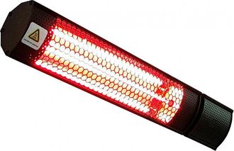 Ruby+Ed Calefactor Infrarrojo Suspendido Rpt-xdy 2000 W - Vidrio/alogena Dorada, Soportes Incluidos - Ideal Para 12-18 M&sup2;