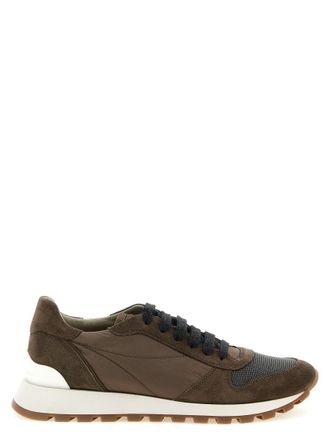 Brunello Cucinelli Brown Lace Up Sneakers