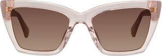 Kurt Geiger 53mm Sunglasses in Crystal Pink/brown Sf at Nordstrom