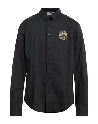 シャツ VERSACE BLACK POPLIN SHIRT Versace Collection Stretch Fit Poplin Shirt Black, $395