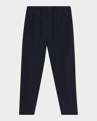 Giorgio Armani Men & apos;s Single-Pleat Linen Canvas Trousers