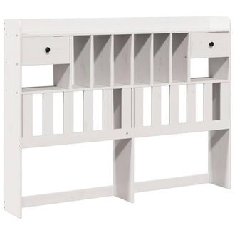 Berkfield Home Headboard with Storage White 140 cm Solid Wood Pine