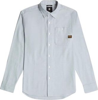 G-Star Slim Overhemd Bristum 2.0 Lange Mouw - Heren - Casual Overhemden - Blauw - XL - Overhemden