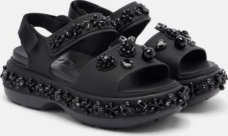 Simone Rocha x Crocs embellished platform sandals