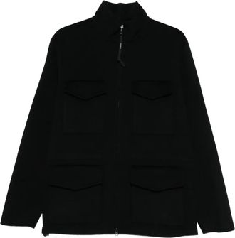 Aspesi Cappotto monopetto con zip - Blu