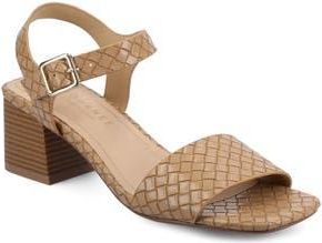 Journee Collection Shaina Sandal in Tan Woven at Nordstrom Rack, Size 9.5