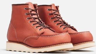Red Wing Shoes Red Wing Heritage Classic 3425 Womens Auburn Leather Moc Toe 6-Inch Ankle Boots