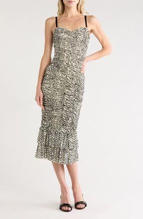 Diane Von F&uuml;rstenberg Amber Dress in Batik Dot Ivory/Black at Nordstrom Rack, Size Xx-Small