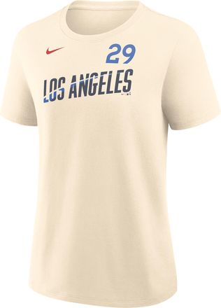 Nike Tarik Skubal Los Angeles Dodgers City Connect Nike Womens MLB T-Shirt in Brown | 01K915ALD9-QMM